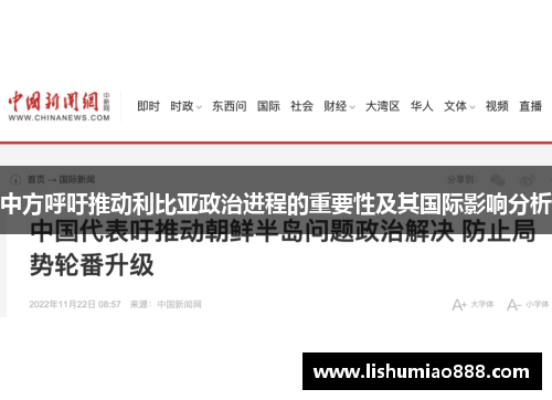 中方呼吁推动利比亚政治进程的重要性及其国际影响分析