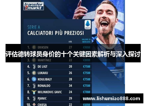 评估德转球员身价的十个关键因素解析与深入探讨